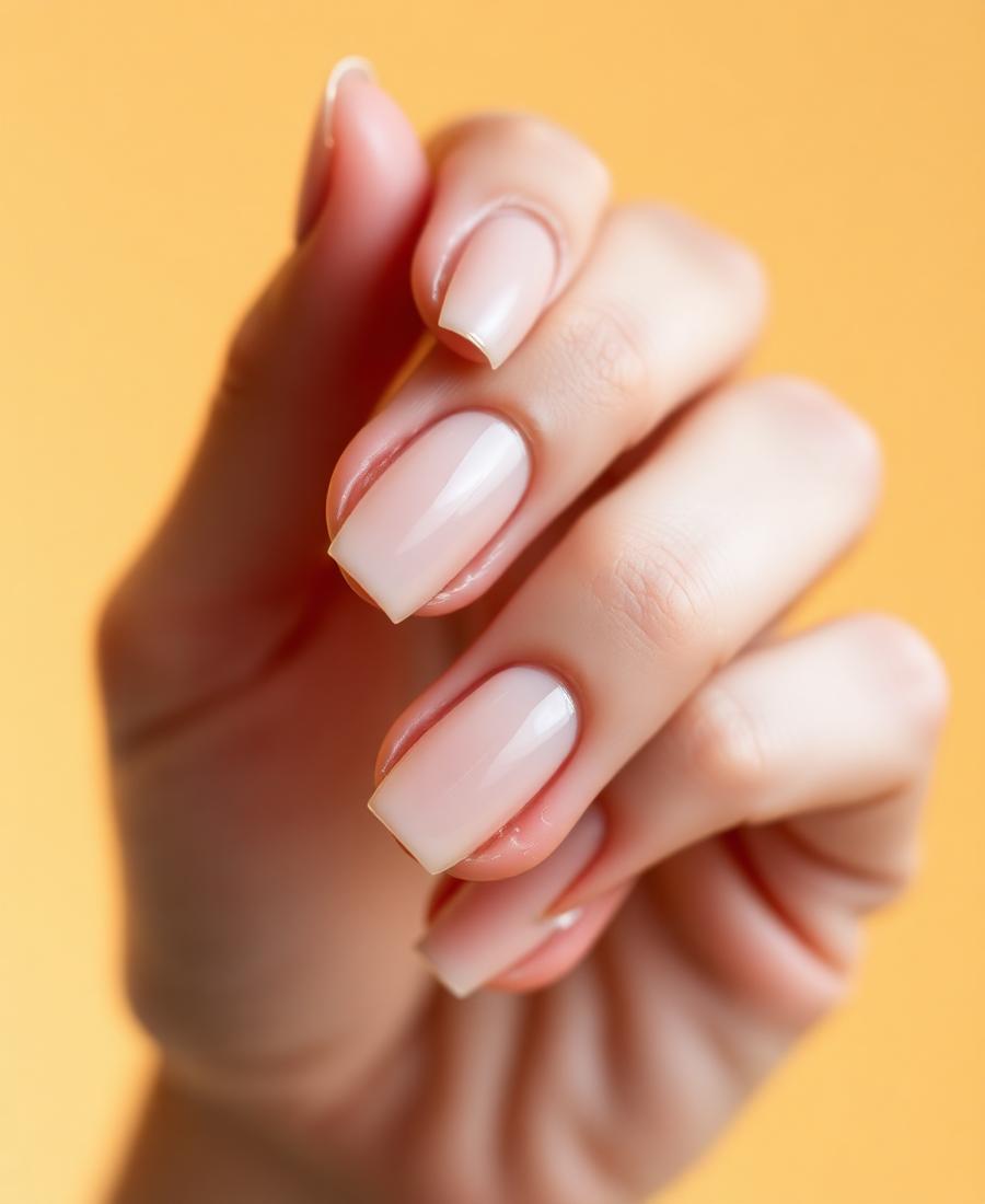 Minimal nail art with fine gold detail